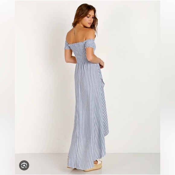 Like New Show Me Your MuMu Willa Maxi She Sails Striped, off the shoulder dress - Picture 4 of 4